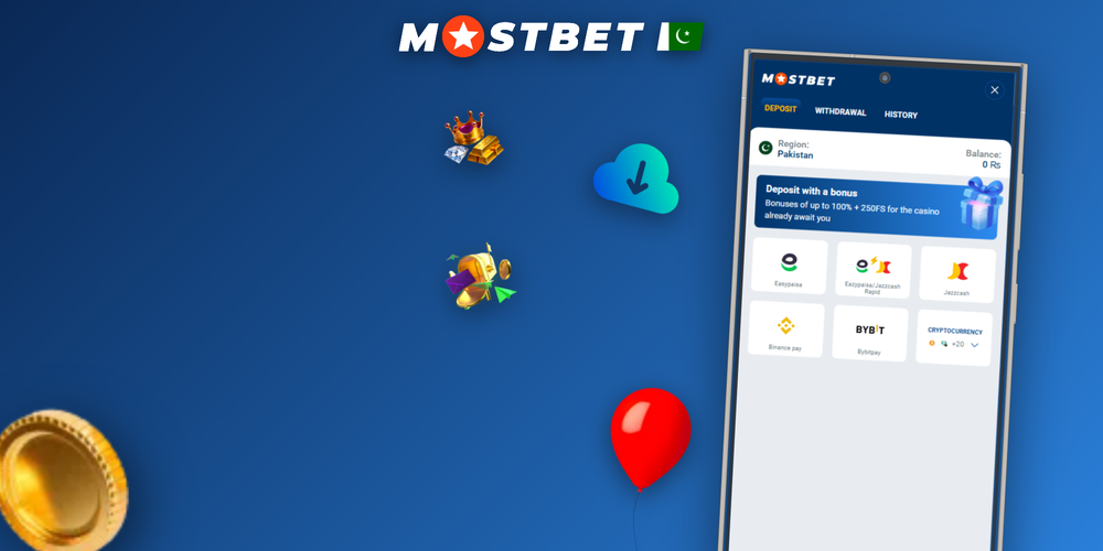 Mostbet deposit via USDT, Bitcoin and Ethereum flowing through a blockchain into a PKR balance card
