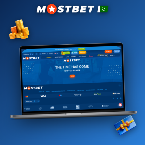 Mostbet for PC desktop client open on a laptop showing sportsbook and casino tabs