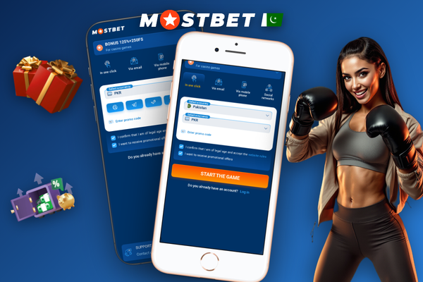 Mostbet promo code Pakistan entry field showing BETBONUS125 confirmed with a green checkmark
