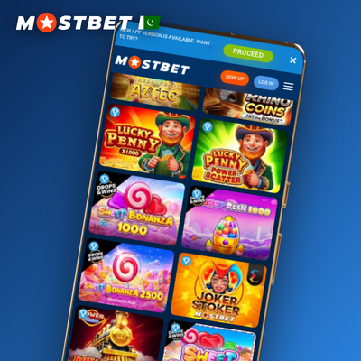 Mostbet casino online spinning slot reels with bright fruit and seven symbols on dark tile